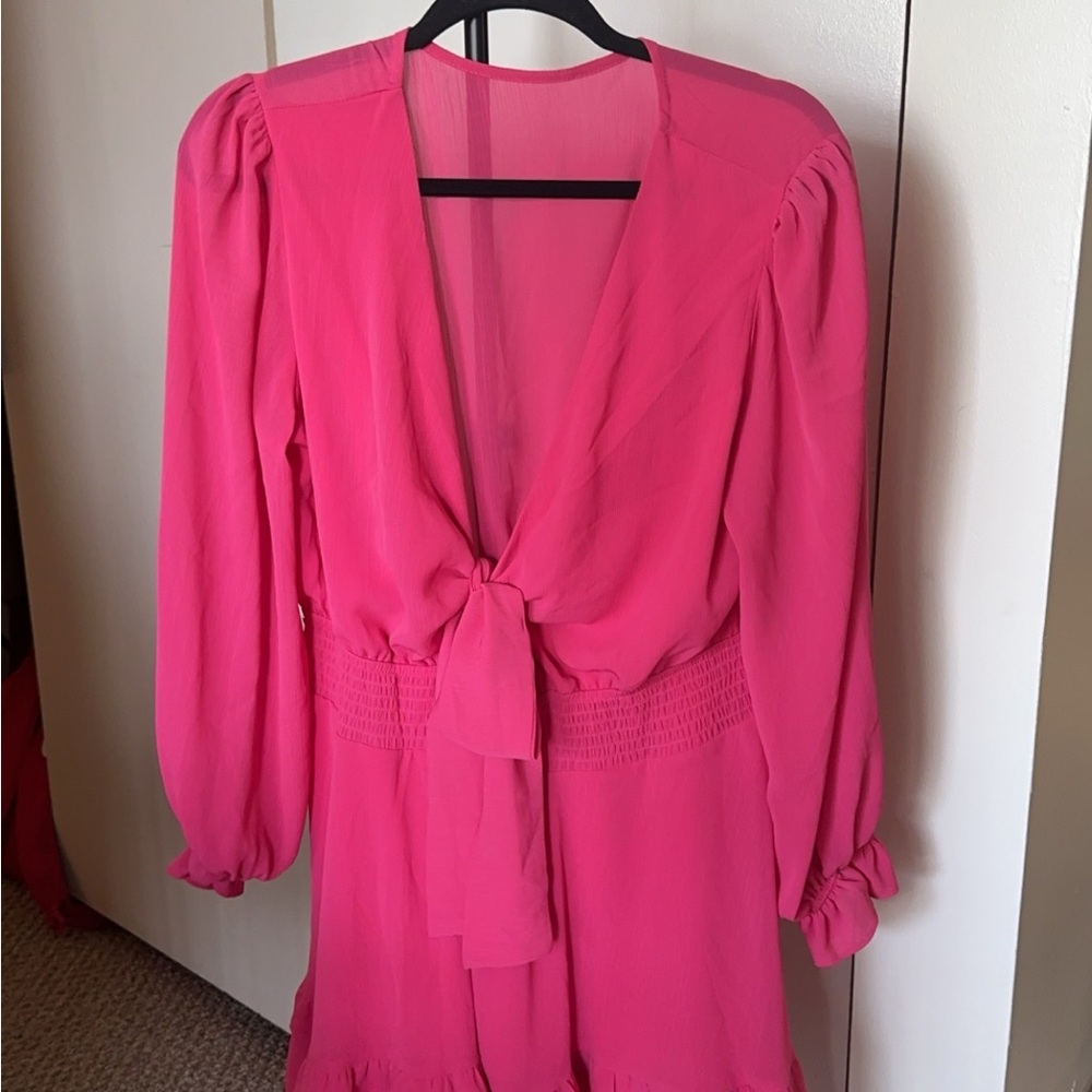 Pink Long Sleeve Dres